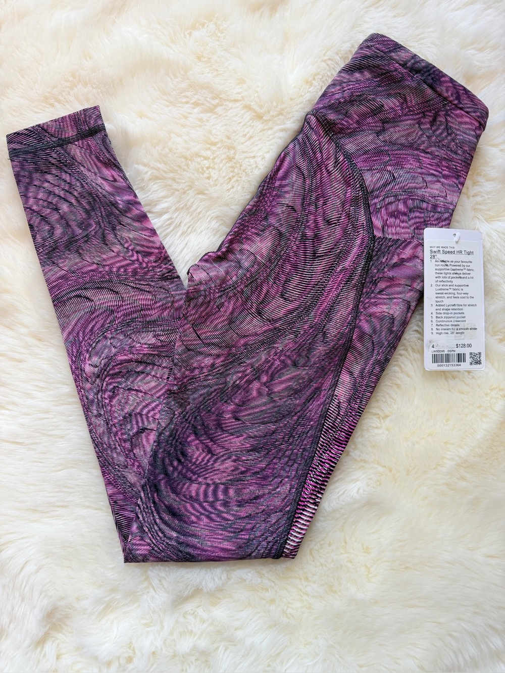 NWT 🏃‍♀️Lululemon Swift Speed HR Tight 28” Purple/Pink - Size 4